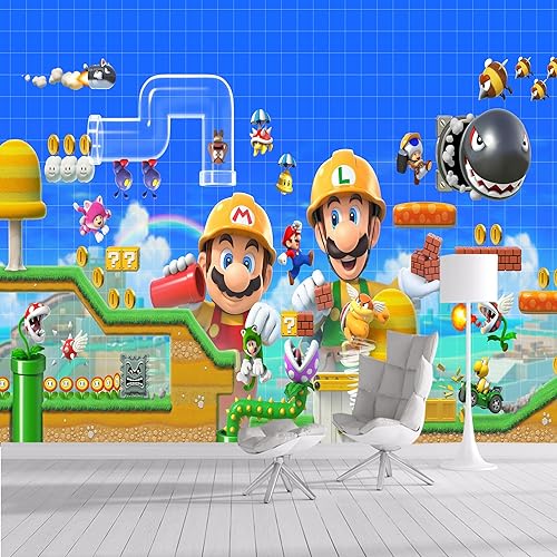 Vista 85 de Murales de pared de tamaño personalizado, anime de juegos 3D, murales de pared autoadhesivos extraíbles para despegar y pegar, papel tapiz 3d Juego