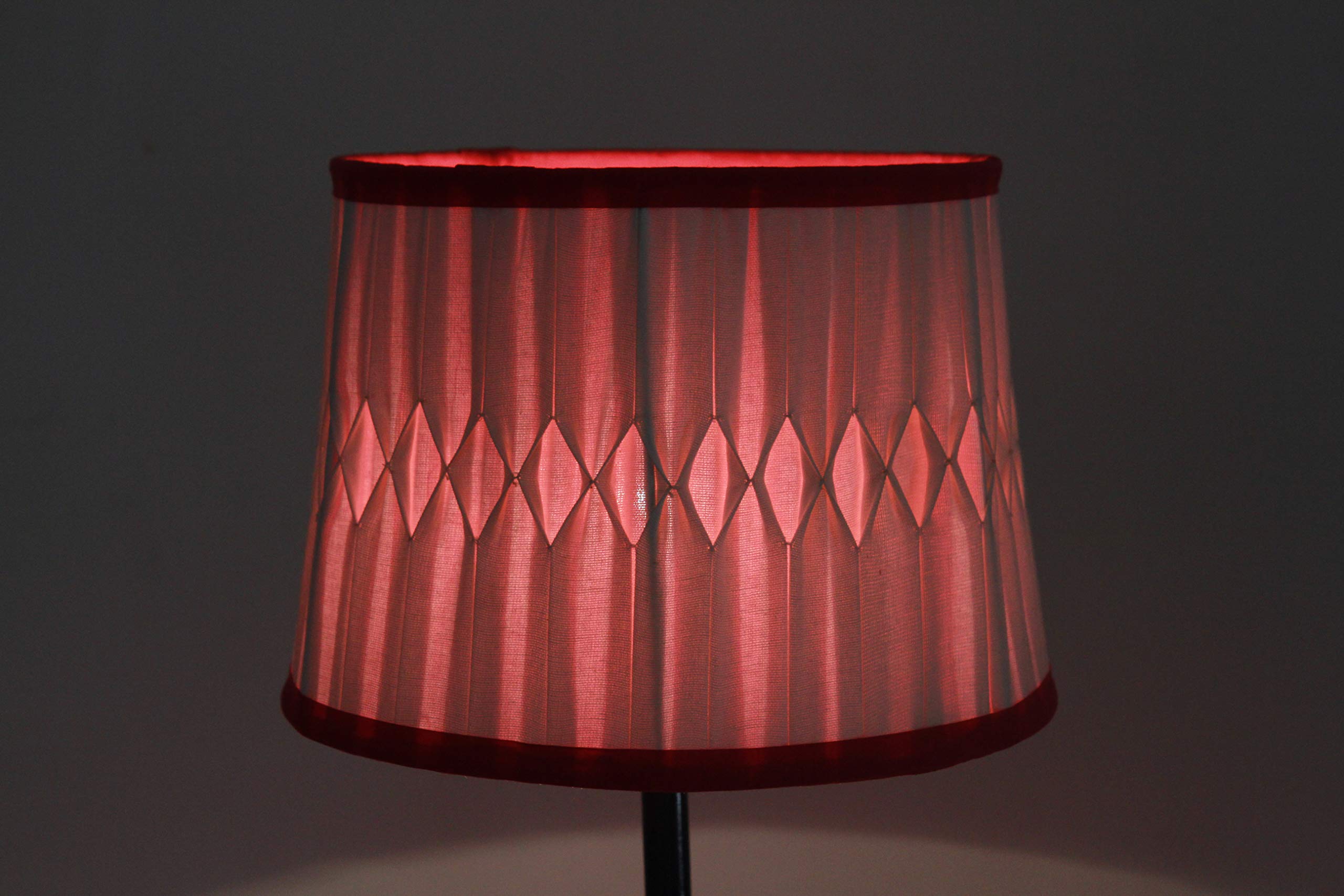 PineCraft InternationalPineCraft International Pleated Silk Drum Lamp Shade for Table Lamps, Floor Lamps, Lampshade Suitable for Bedroom, Living Room, Home Decor and Decoration, 12 Inch (White Silk)