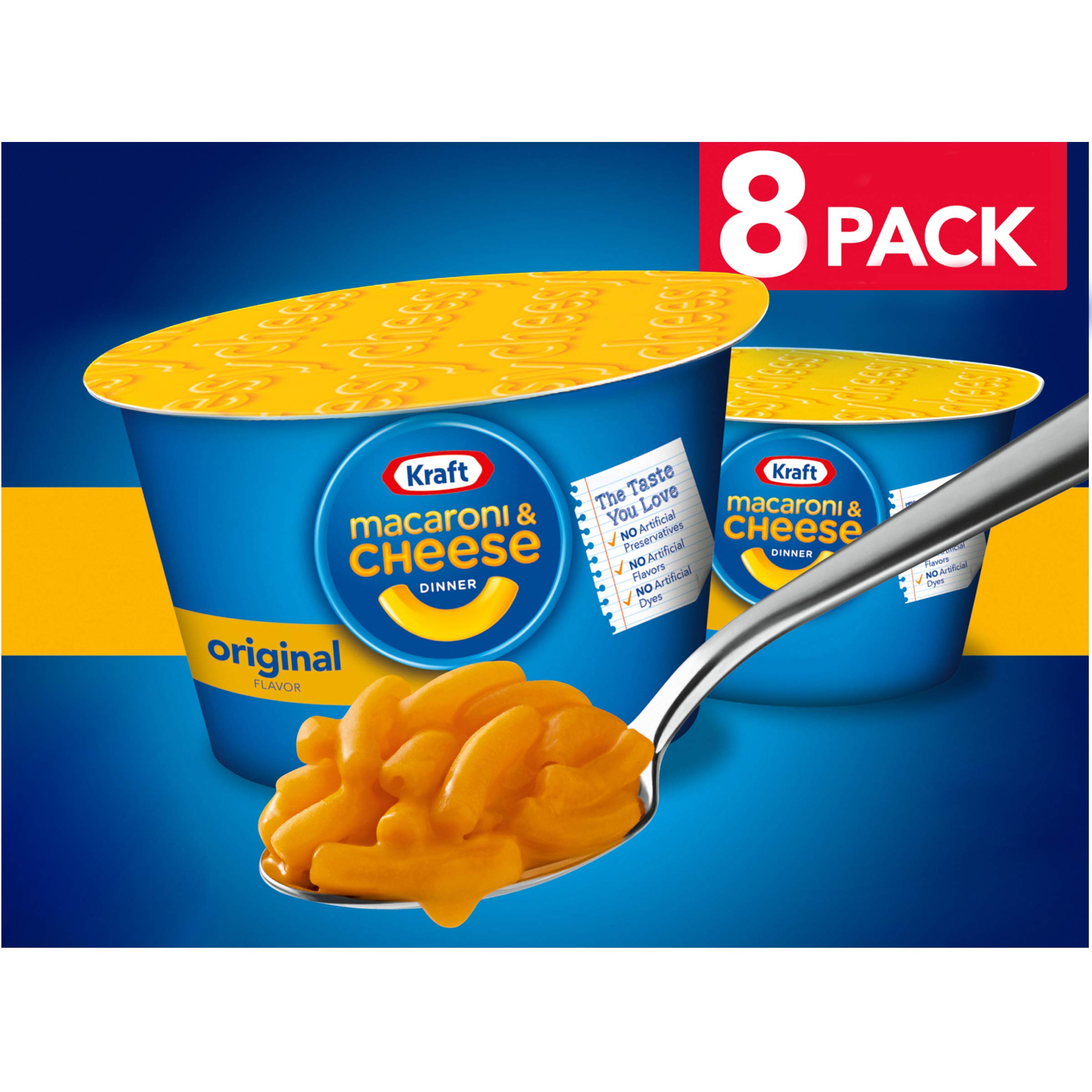 Buy Kraft Easy Mac Original Flavor Macaroni and Cheese (8 Microwaveable Cups) Online at
