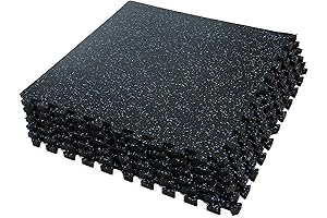 SUPERJARE 0.4" Rubber Garage Floor Tiles: Elevate Your Fitness Space