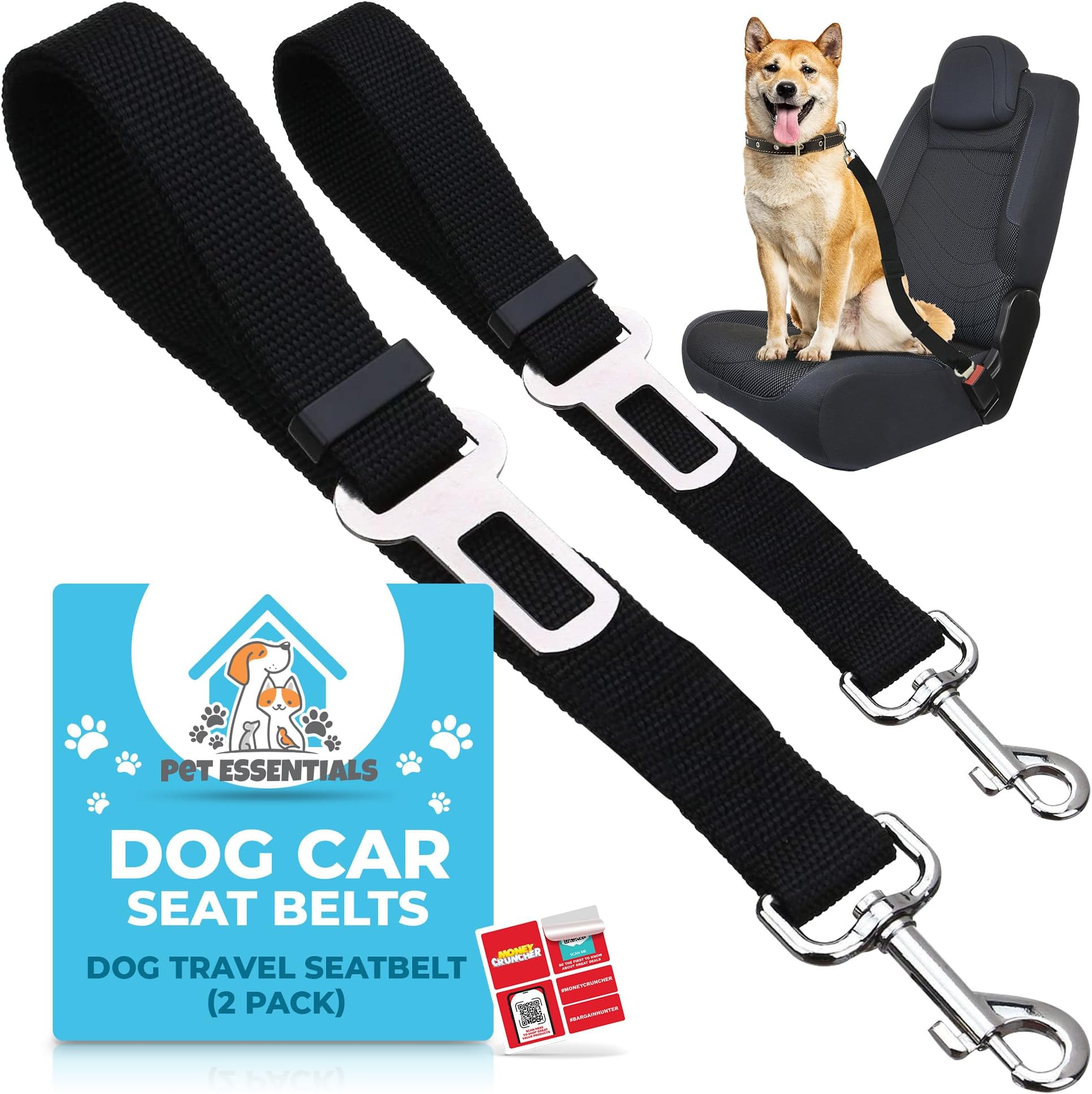 Foldable And Adjustable Safety Car Seat Strap For Pet Car