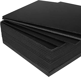 20PCS Mat Board Center 14 x 11 inch Foam Core Board Backing Black Foam Boards, 1/5 inch Thickness Polystyrene Poster Board...
