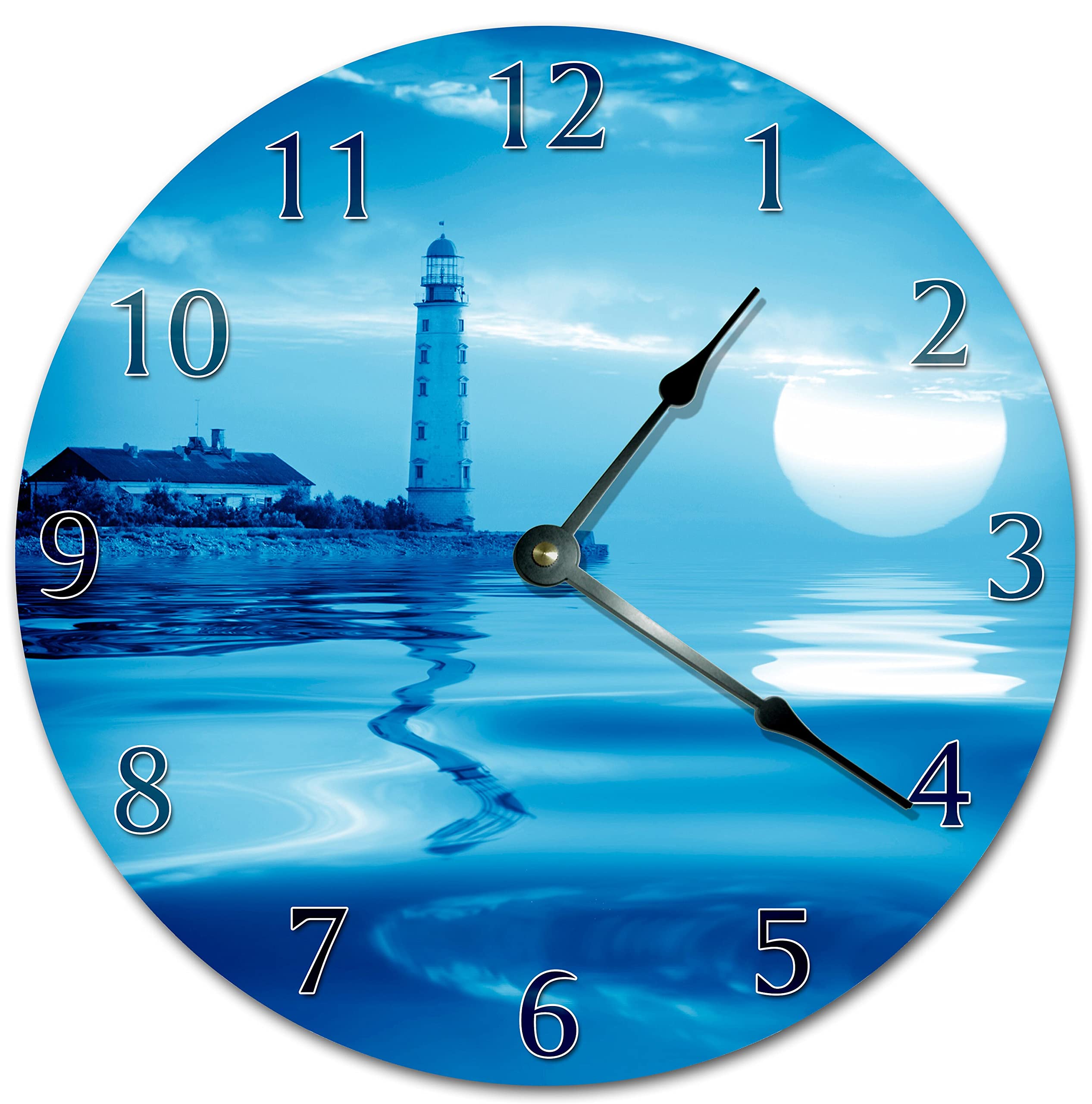 Horloge murale en bois sans tic-tac silencieuse pour salon