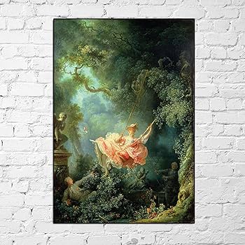 Amazon.co.jp: レトロなキャンバスの絵画有名なロココ