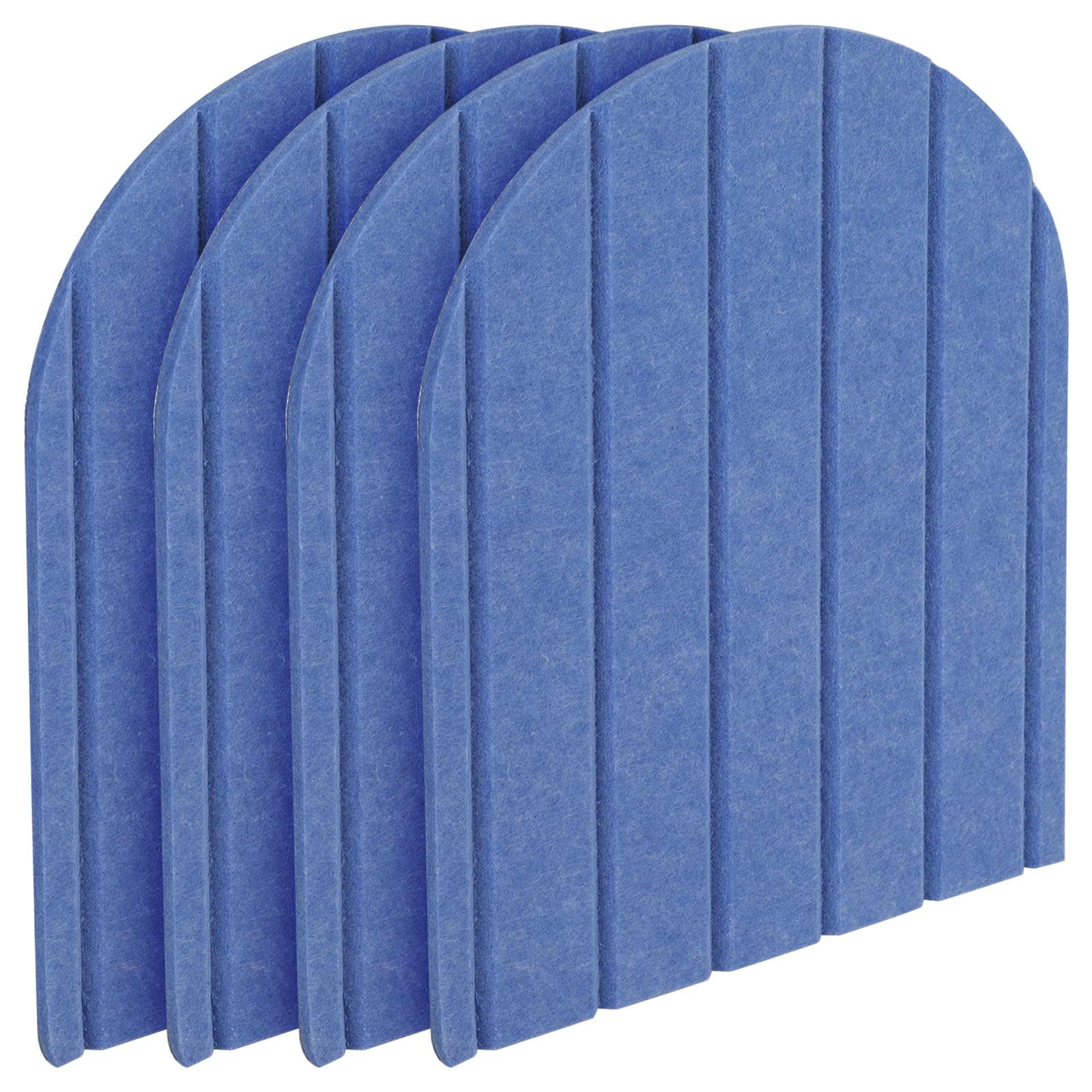 3D Pannelli murali, 4 pezzi da 32x43 cm, pannelli decorativi in feltro autoadesivi anticollisione per la protezione delle pareti, imbottitura murale per camera da letto, cameretta per bambini (Blu)