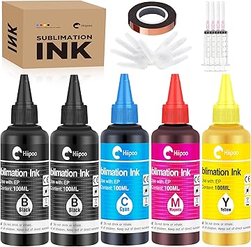 Hiipoo 500ML Sublimation Ink Refill for ET2400 ET-2720 ET-2760 ET-2800 ET-2803 ET-2850 ET-4800 