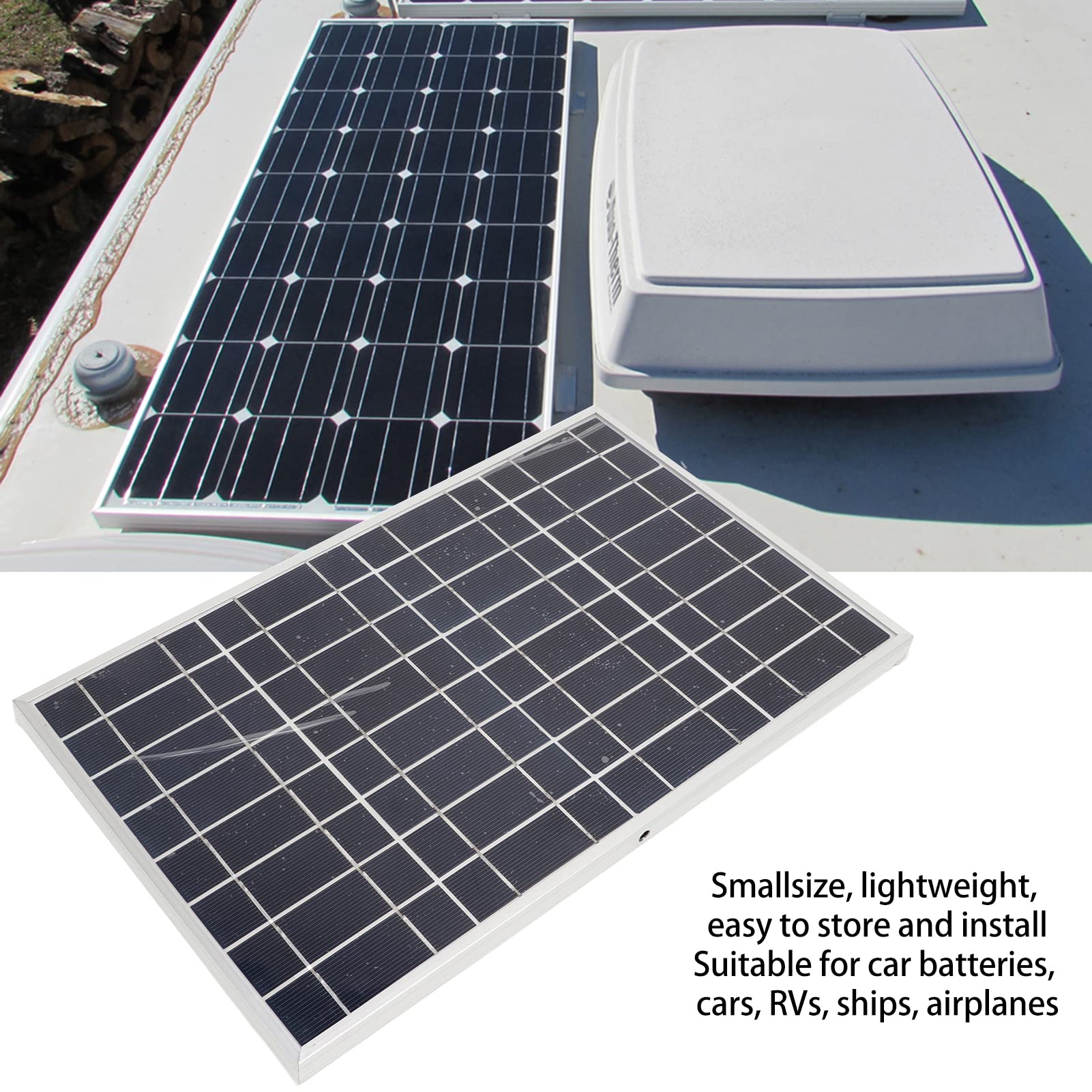 Kit Pannello Solare da 30 W con Regolatore di Carica da 40 A, Pannello Solare Policristallino da 12 V per, Auto, Barca, Alimentazione Off Grid, Caricabatterie Solare ad Alta