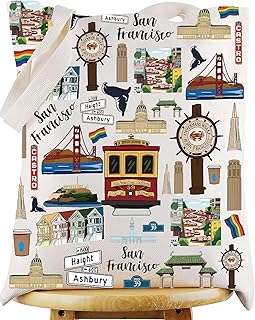 San Francisco Travel Cosmetic Bag Gift San Francisco Souvenir Gift San Francisco Makeup Zipper Pouch Bag San Francisco Merchandise (San Francisco Tote)