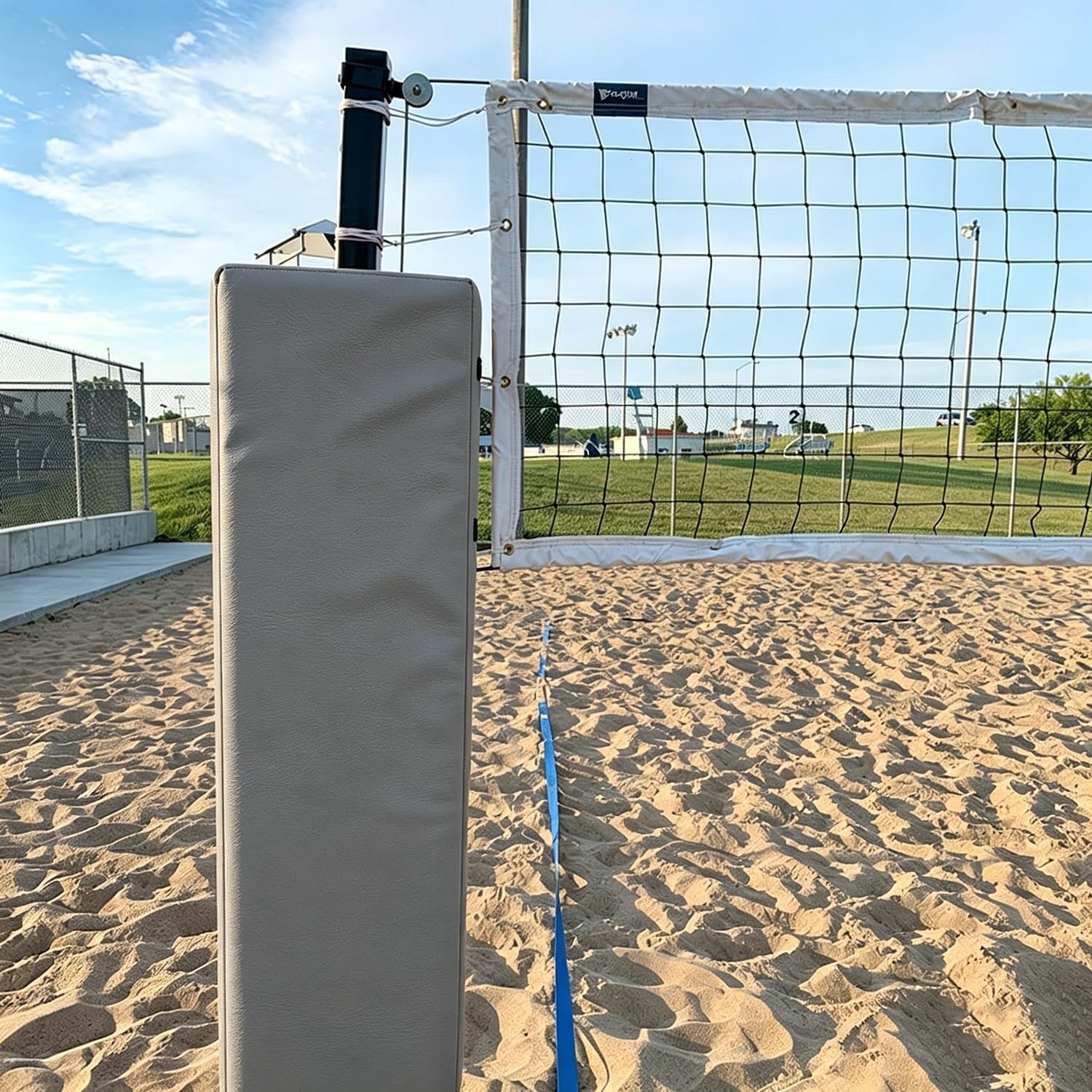 AVLLSO Basketball Pole Pad 6ft Tall Square Pole Protector Pad for Playground Parking Garage, 3x3/ 4x4/ 5x5/ 6x6/ 7x7/ 8x8, Safety Pole Pad, Impact - Resistant(Gray,4"X4"(10X10CM))