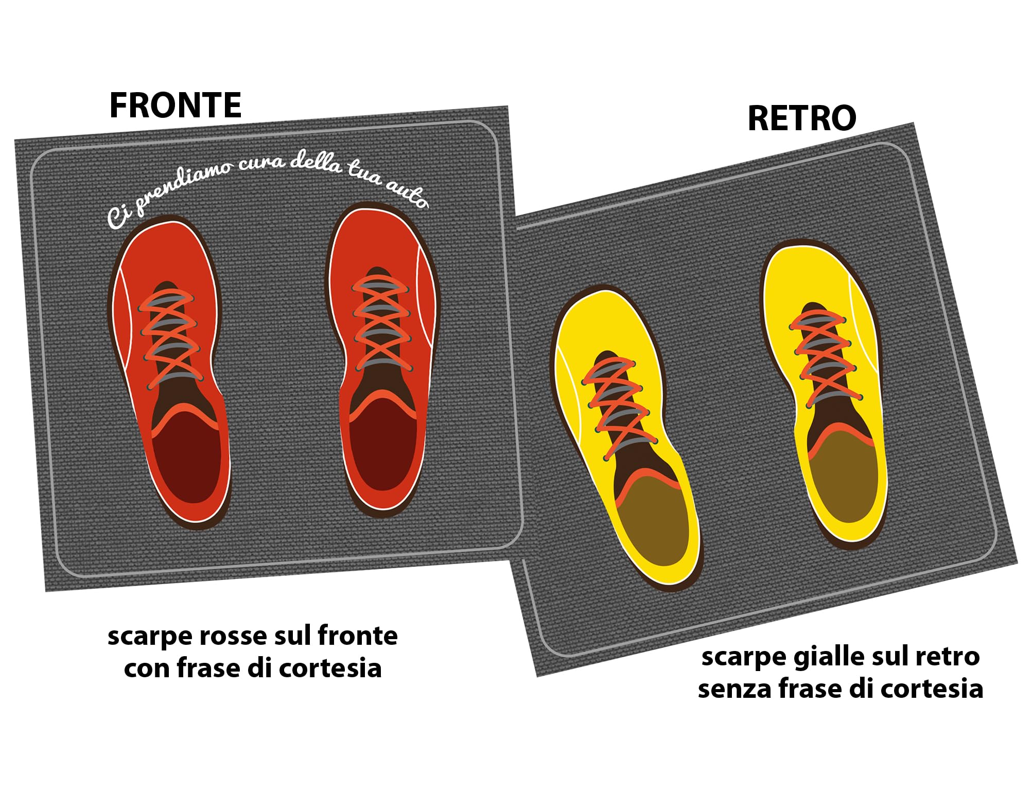 Tappetini in Carta per Auto Scarpe Rosse (100)