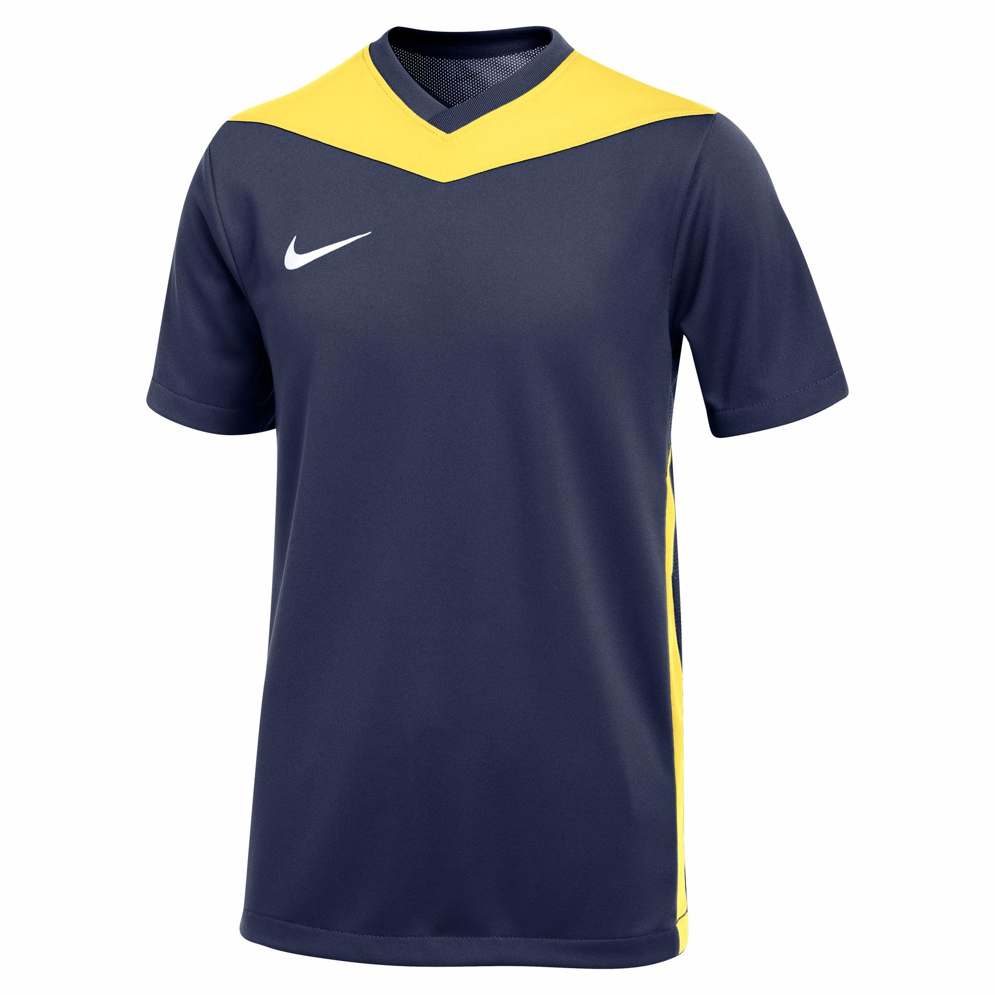 Nike FD7438-410 Dri-FIT Park Derby IV T-Shirt Unisex Midnight Navy/Tour Yellow/White Size L