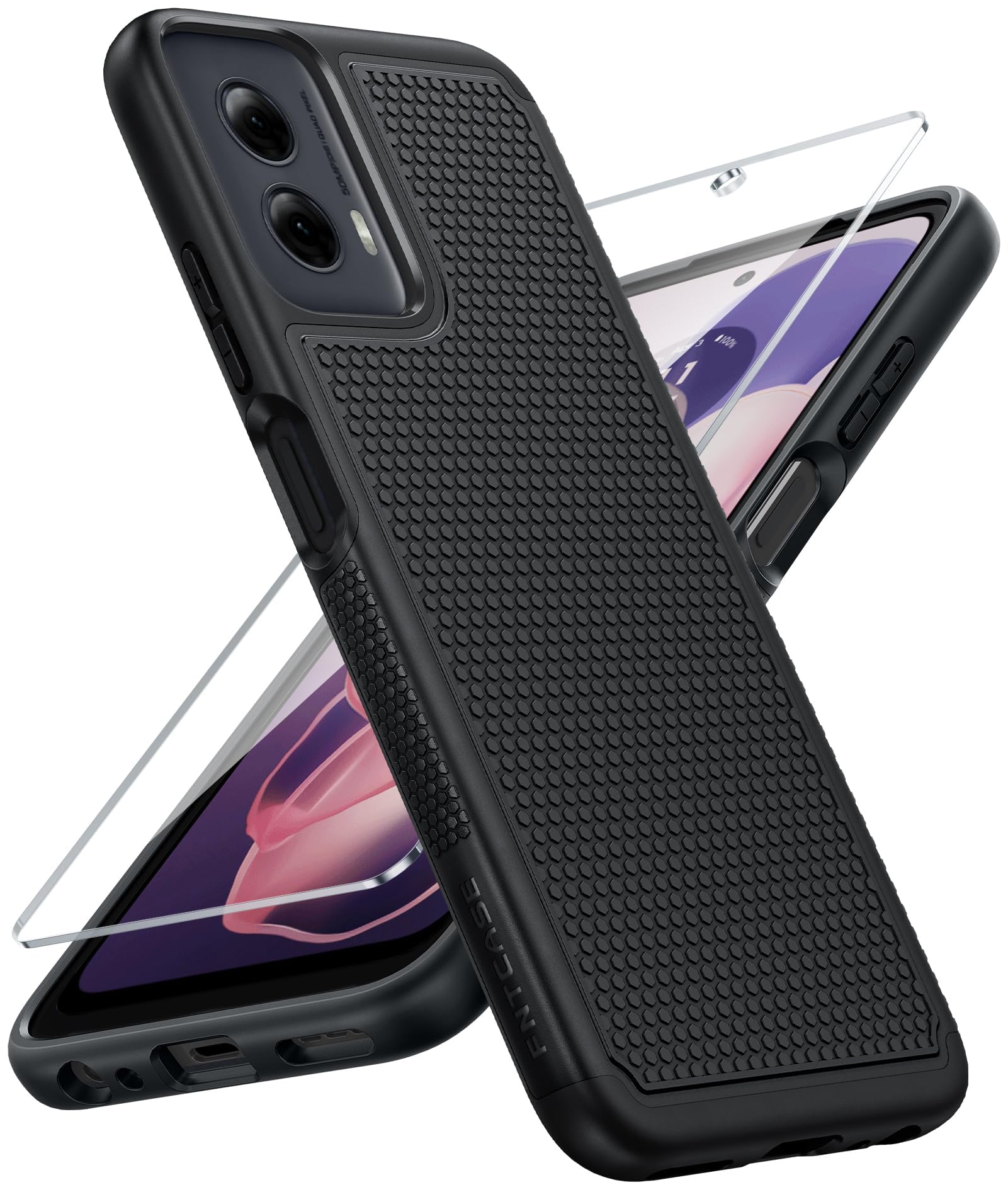 FNTCASE for Motorola Moto G-Power-5G-2024 Case: Dual Layer Protective Heavy Duty Cell Phone Cover Shockproof Rugged with Non Slip Textured Back - Military Protection Bumper Tough - 2024, 6.7 inch