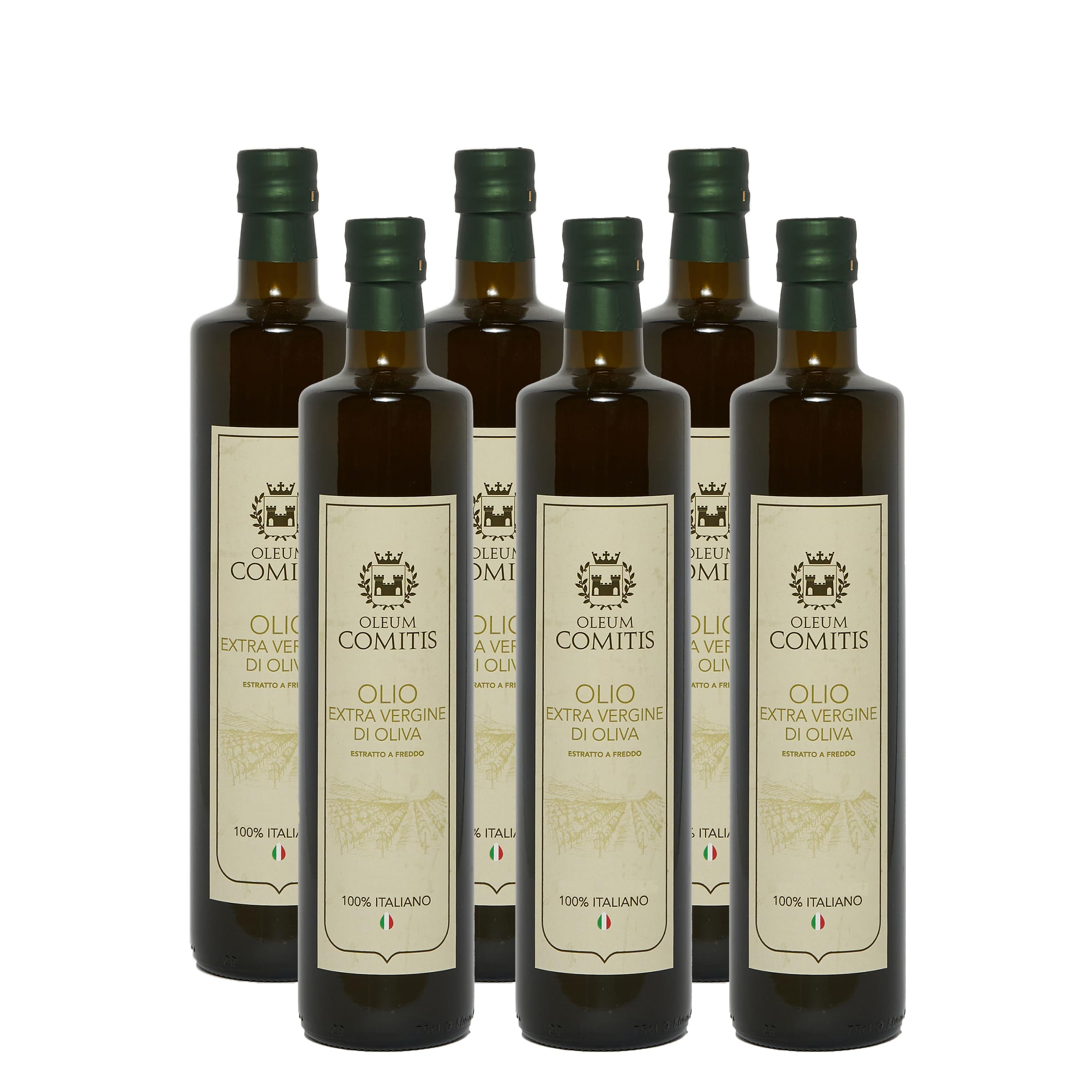 Oleum Comitis - Oliwa z oliwek Extra Virgin 100% włoska tłoczona na zimno - 6 butelek po 750 ml