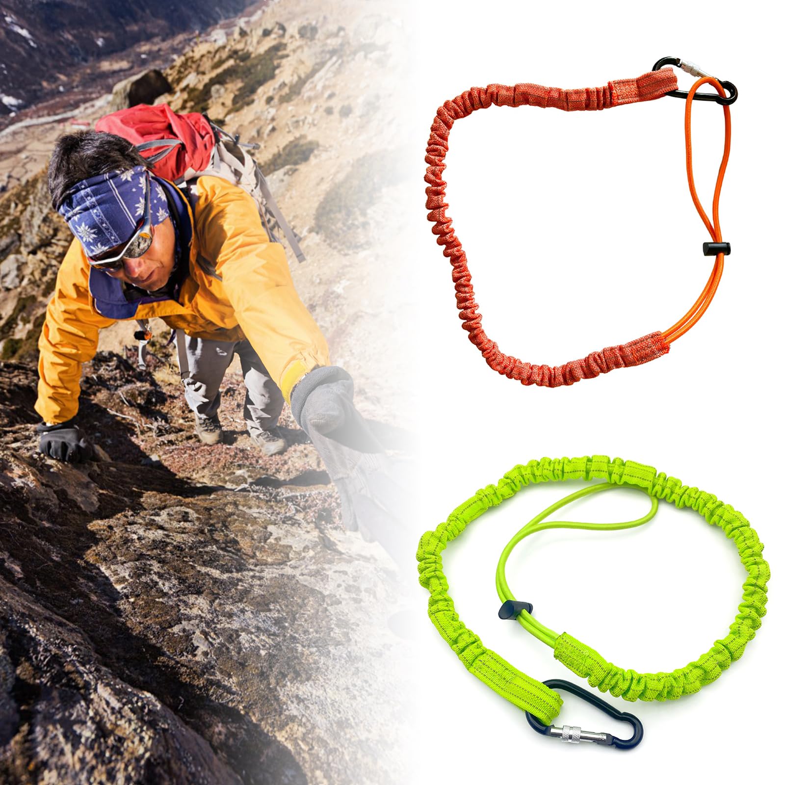 ohohulo Long Extended Tool Lanyard Fall Protections Screw Lock Twin Locking Attachments Lanyard