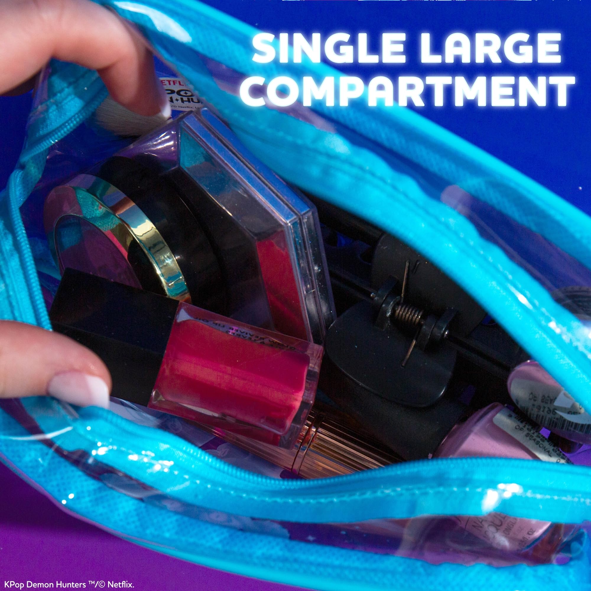 Kpop Demon Hunters™ Pencil Pouch – Huntr/x Edition, Durable PVC Pouch with Zipper, Spacious & Travel-Friendly, Official K Pop Demon Hunters Merch for K-Pop Fans, Students, Teen - 5