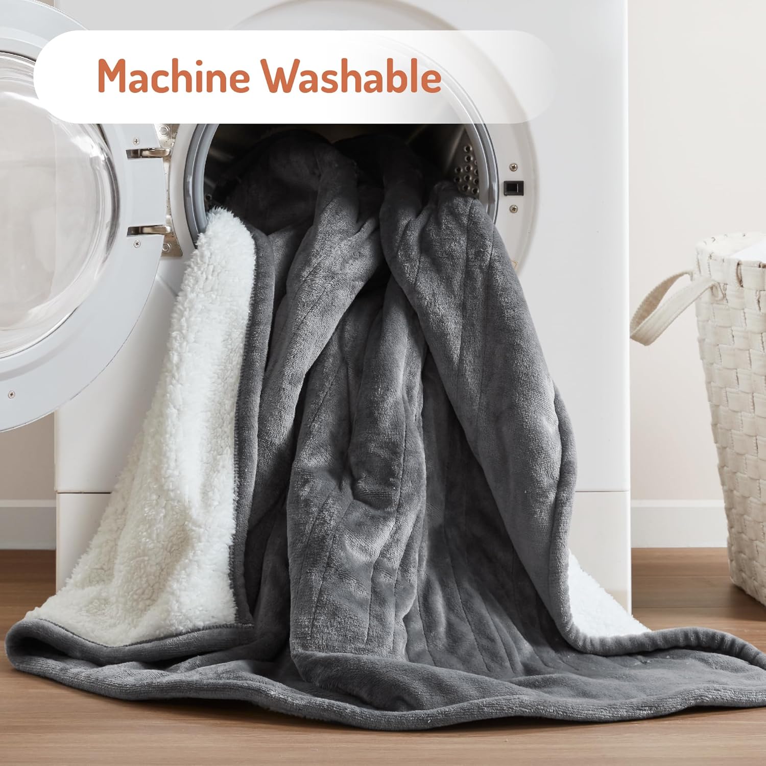 Degrees of Comfort Electric Heated Blanket Queen Size with Dual Control - Soft Flannel Heating Blankets with 6 Heat Settings, 10-Hour Auto Shut-Off, Overheat Protection, ETL Certified - 84x90'', Grey - Image 8