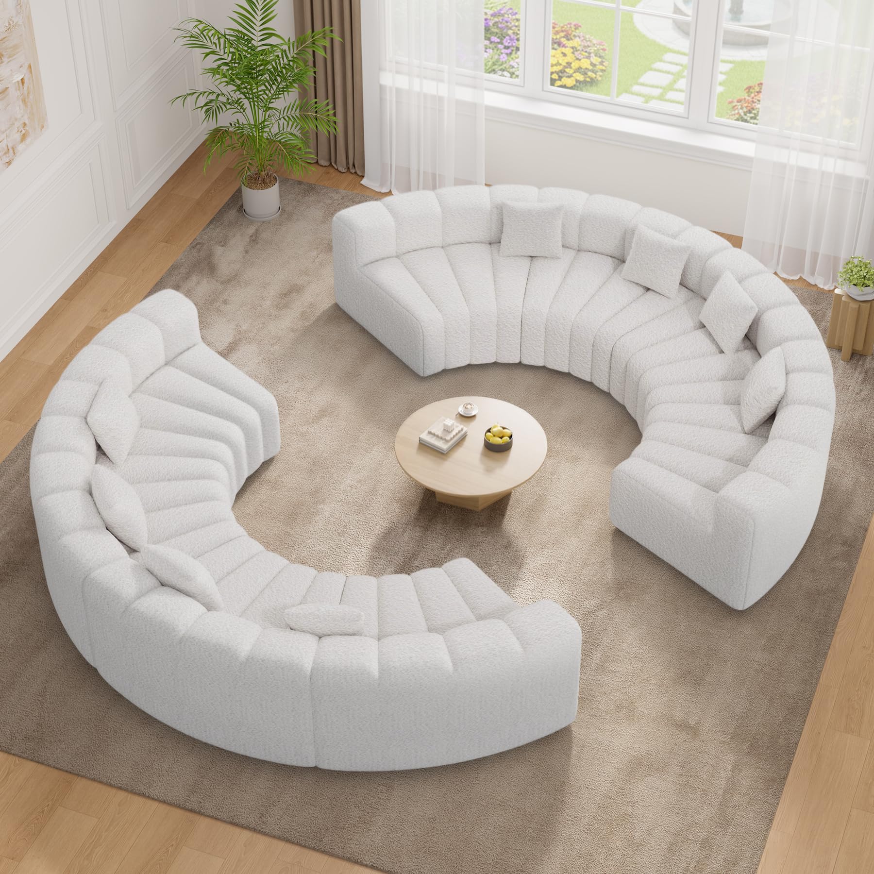 Luxanimarion Oversized Curved Cloud Couch