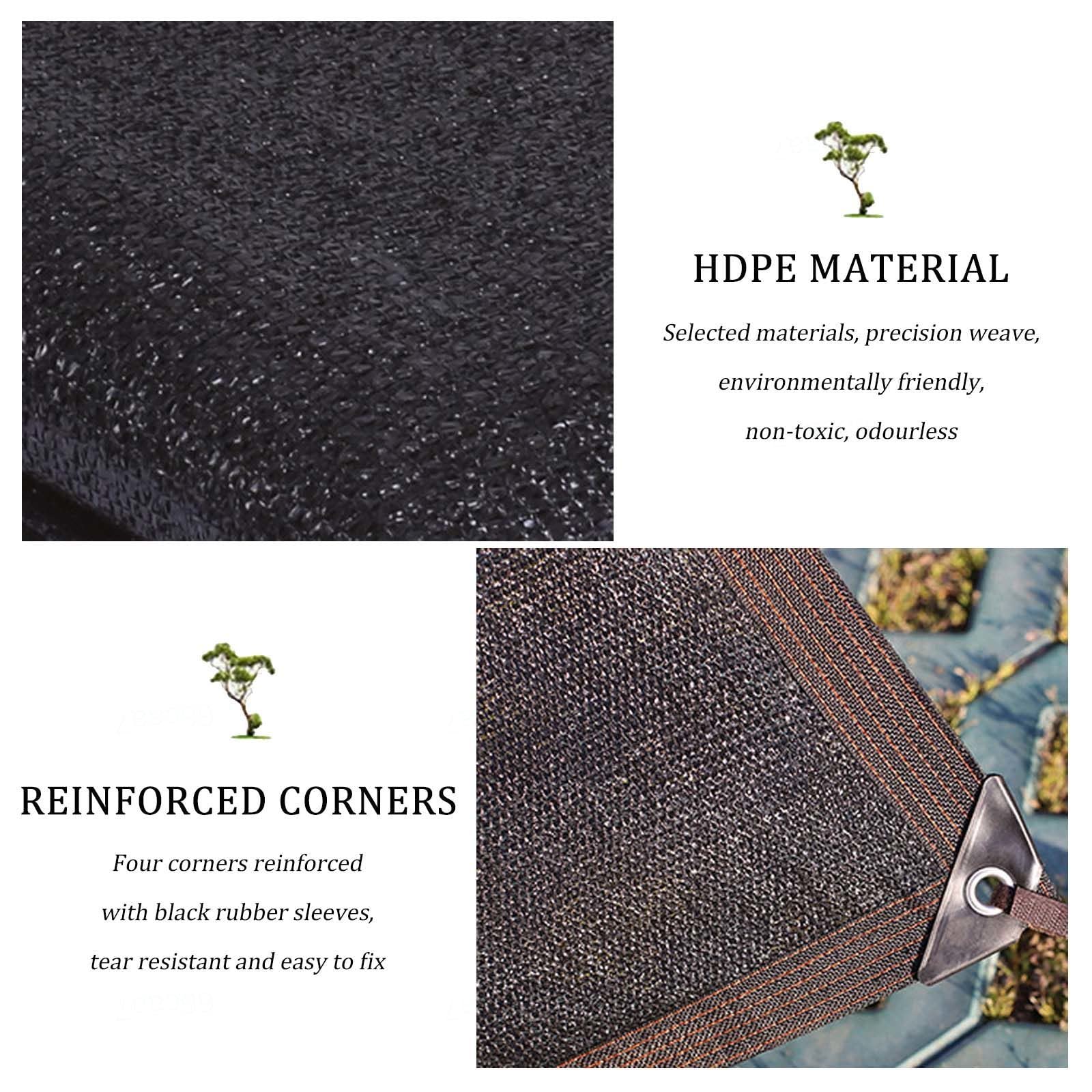 Outdoor e Netting – Telo protettivo in tessuto nero resistente ai raggi UV 85%, per giardino, patio e cortile, disponibile nelle misure 3 x 8 m