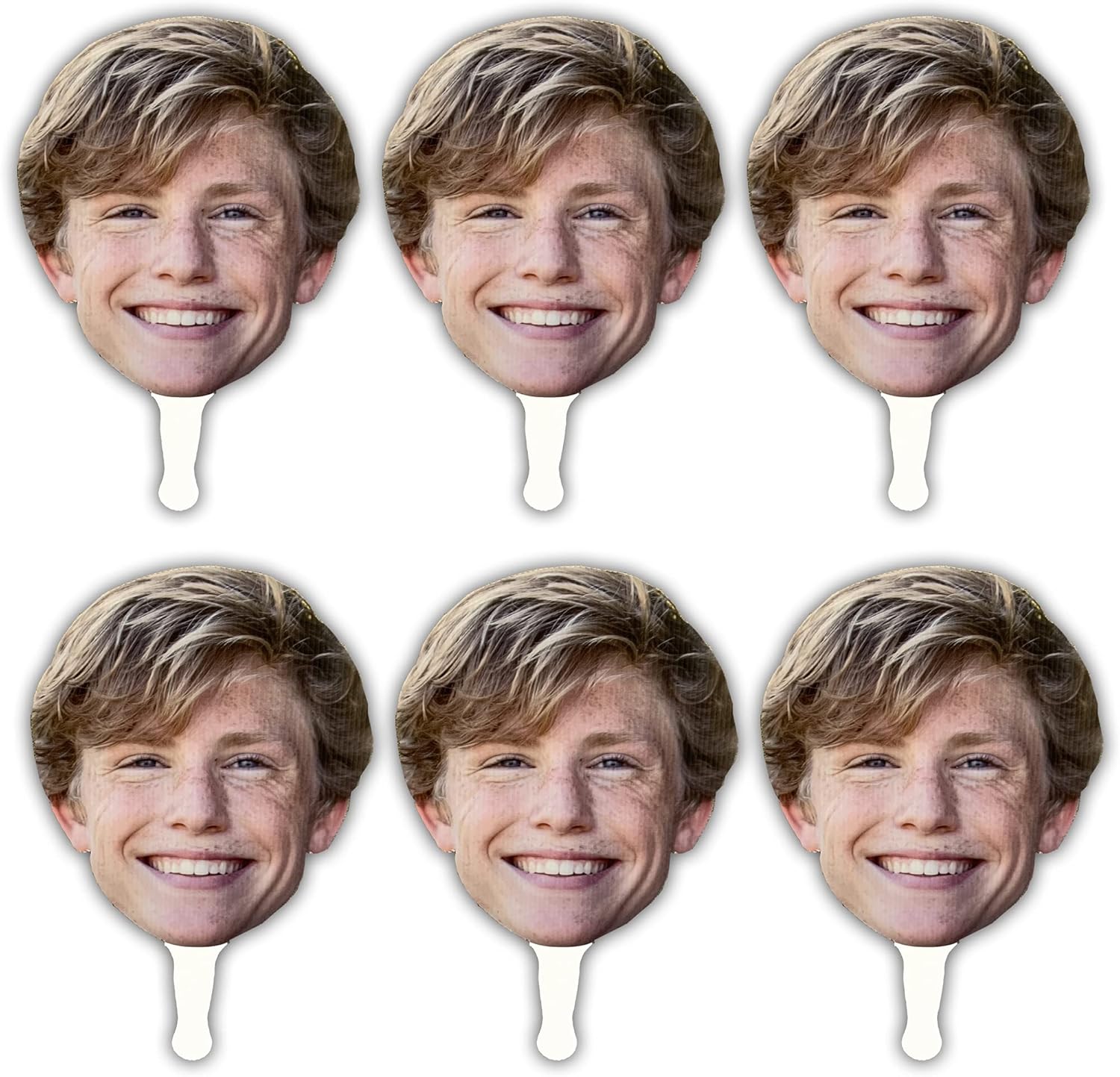 VictoryStore Custom Giant Head Paddle Fans 12 Inches by 18 Inches, 1 Photo, Photo Booth and Fan Props (6)