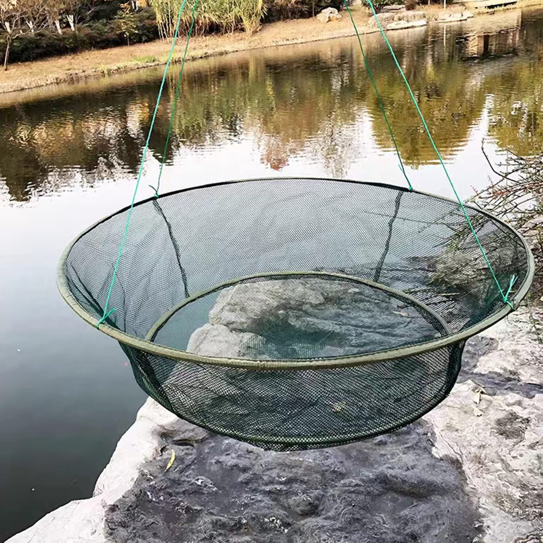 Filet de Pêche Pliant Portable - Piège à Mailles Pour Ménés, Homard, Crevettes et Crabe
