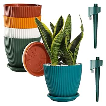 新品 植木鉢 6個セット Amazon.co.jp: YENXIKU 6インチ 植木鉢 自給式プランター