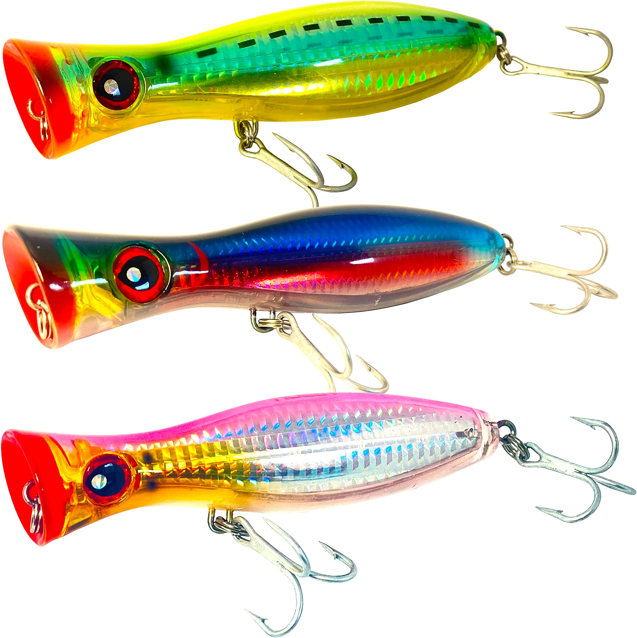 Saltwater Popper Lure Topwater Popper Lure Saltwater, Fishing Accessories for Saltwater Surface Casting and Freshwater Surface Fishing, Large Predator Fish