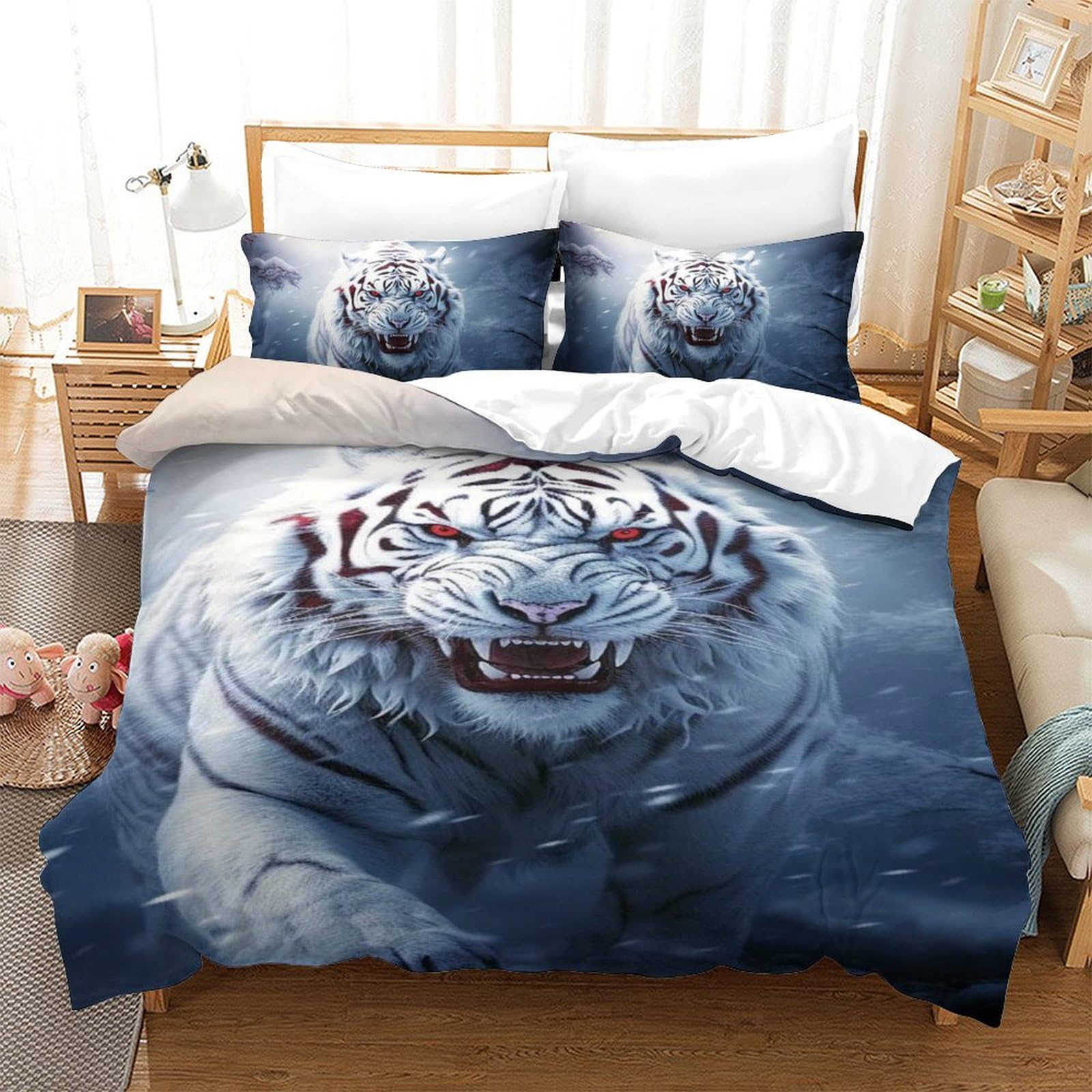 Housse de couette tigre 3D imprimé pour transformer la chambre d'un adolescent passionné