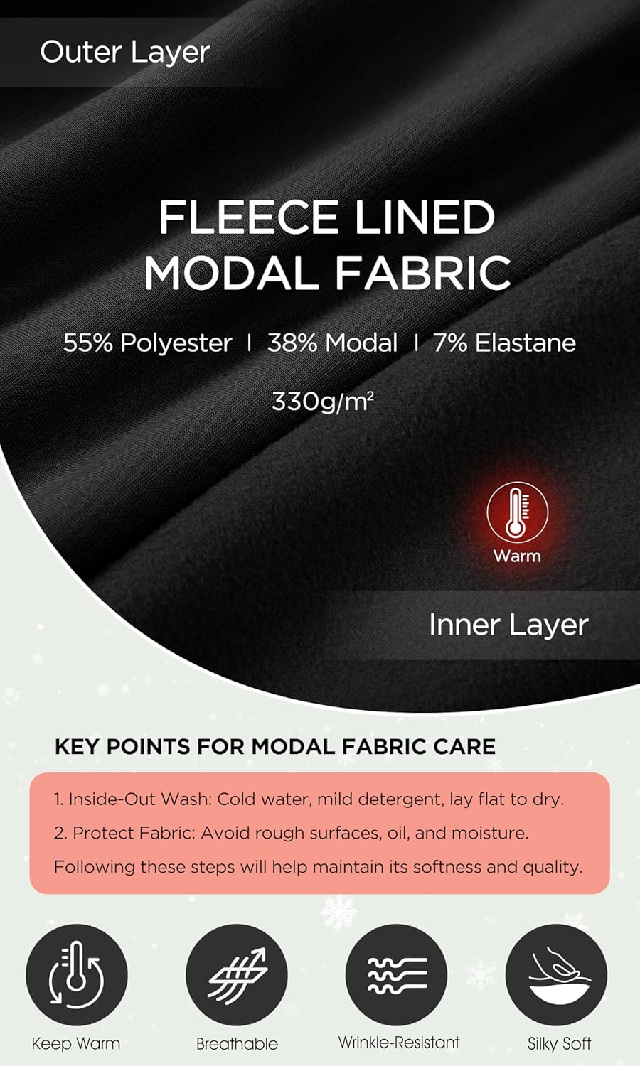 ODODOS Modal Soft Fleece Lined Hoodie for Women Long Sleeve Relaxed-Fit Pullover Casual Basic Sweatshirt - Image 6