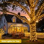 JMEXSUSS 2 Pack Solar String Lights Outdoor Waterproof, Total 400 LED 151FT Solar Christmas Lights with 8 Modes, Solar Tree Lights for Outside Garden Patio Party Christmas Decorations (Warm White) | Christmas Lights Outdoor Waterproof, 8 Modes Solar
