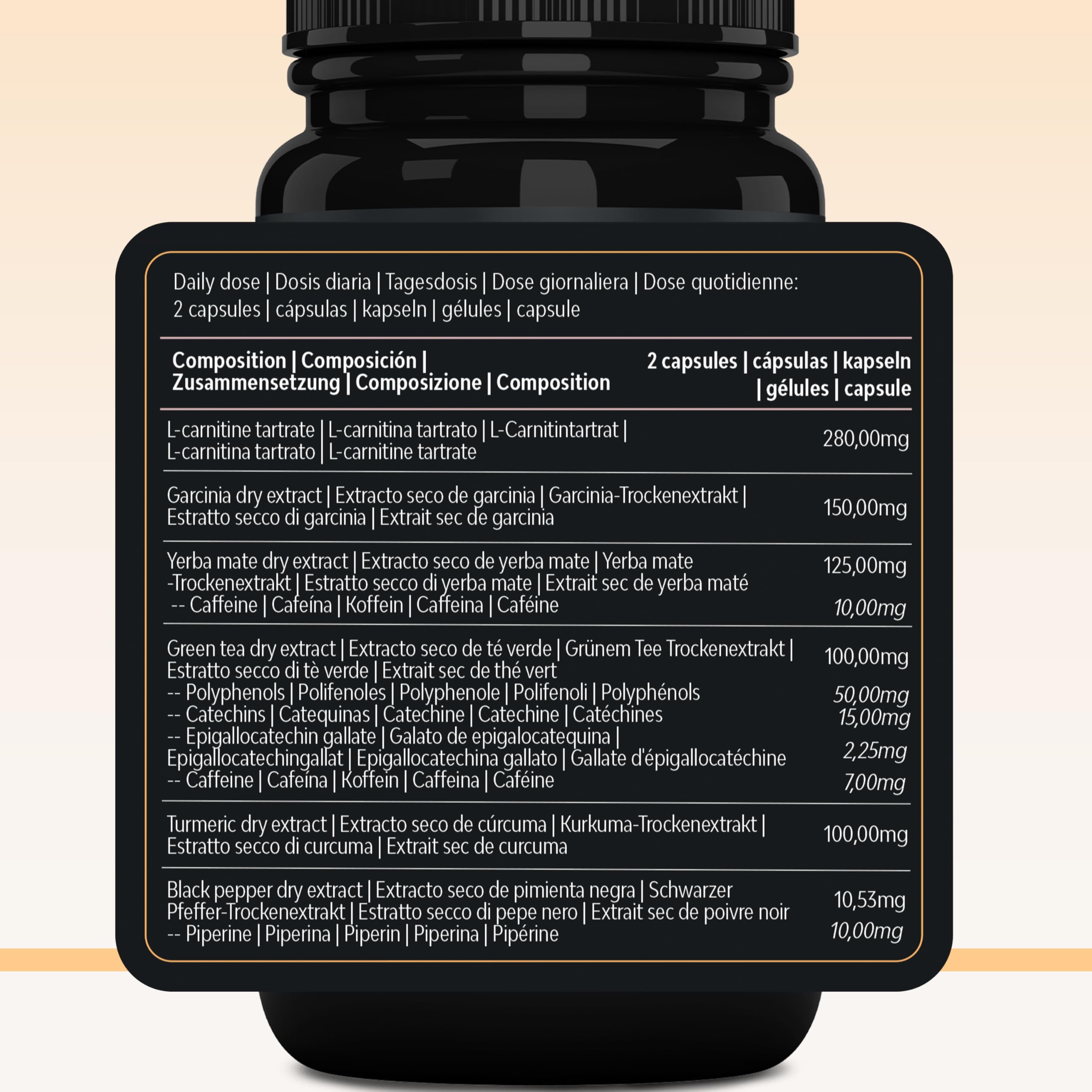Fettverbrenner CUT – Fortschrittliche Formel zur Unterstützung von Stoffwechsel & Energie mit L-Carnitin, Bioperine® & Kurkuma – Entwickelt für Aktive Lebensstile (Verpackung Kann Variieren)