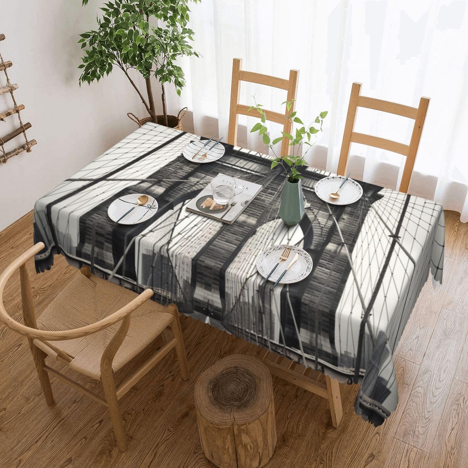 Nappe rectangulaire pour table intérieur et extérieur Brooklyn