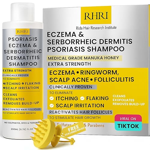 Champú para la psoriasis para hombres y mujeres  Tratamiento con picazón en el cuero cabelludo con miel de manuka  Lo mejor para eczema, dermatitis