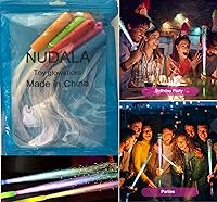 Vista 6 de Paquete de 30 varitas LED de fibra óptica, barras luminosas a granel con 3 modelos intermitentes para Navidad, día de San Valentín, conciertos