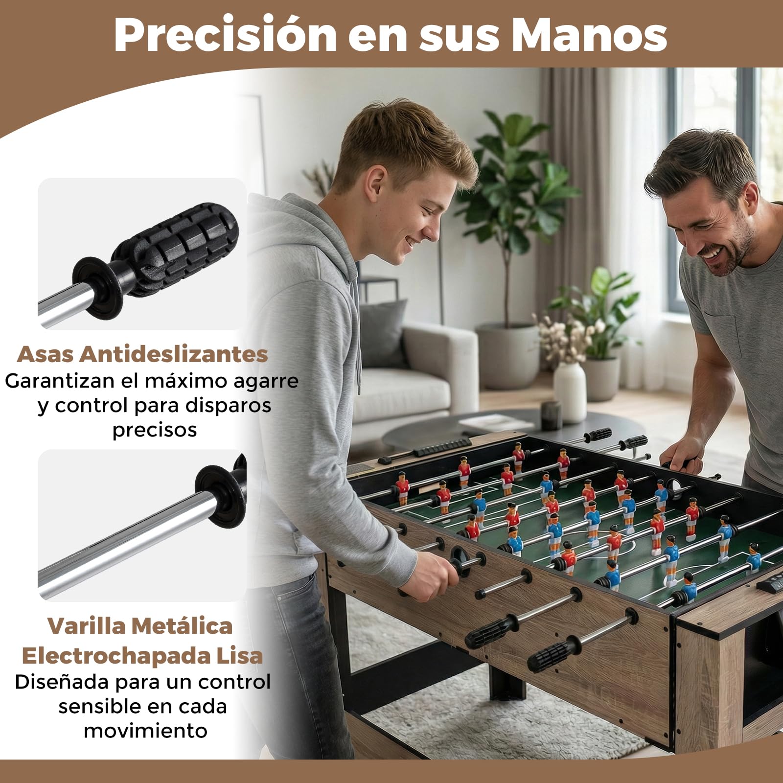 COSTWAY 2 en 1 Mesa Multijuegos Giratoria Futbolín y Billar para Adolescentes y Adultos