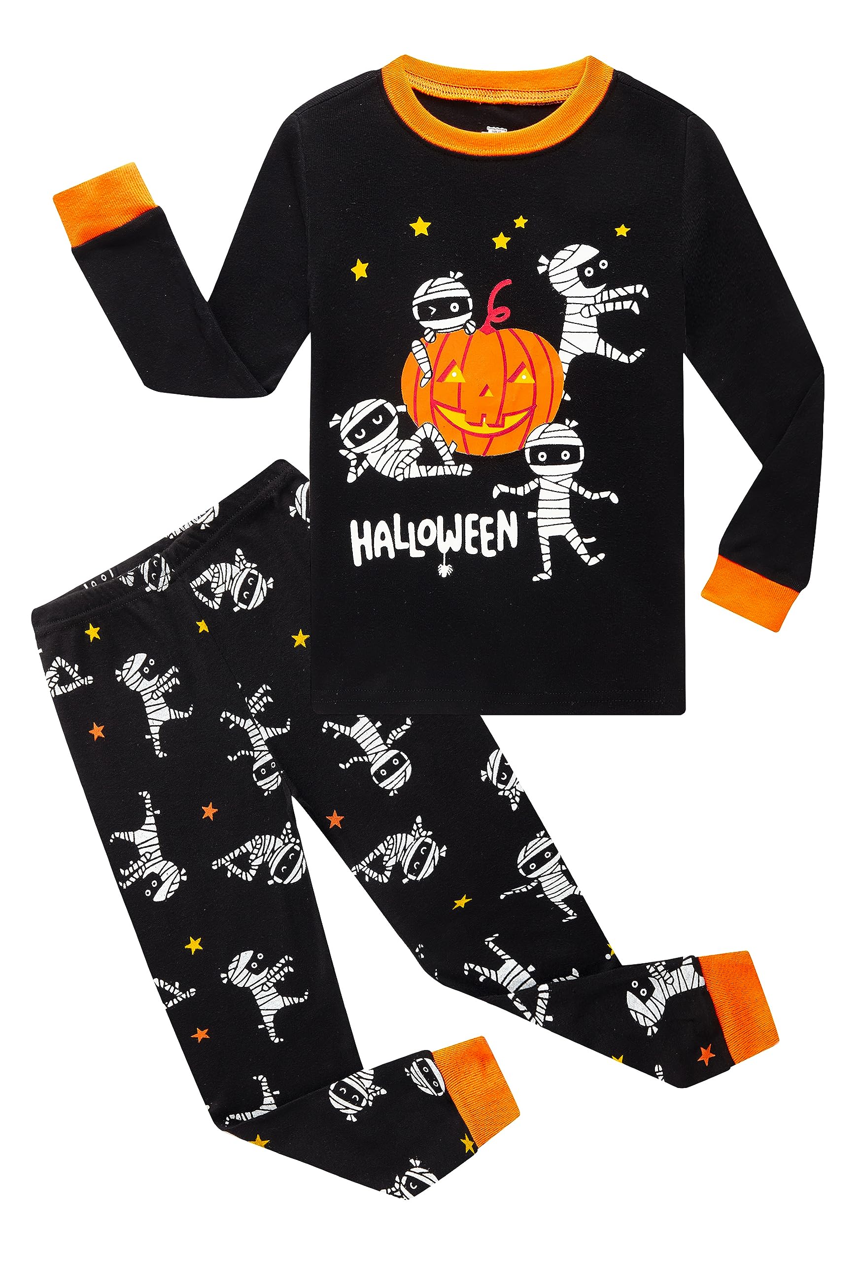 Family Feeling Kids &amp; Toddler Boys Pajamas 2 Piece Pjs Set 100% Cotton Sleepwear