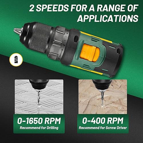 Miniatura 7 de ALEAPOW Paquete de destornilladores eléctricos de 4 V con taladro sin escobillas inalámbrico ALEAPOW D10, kit de taladro de 20 V