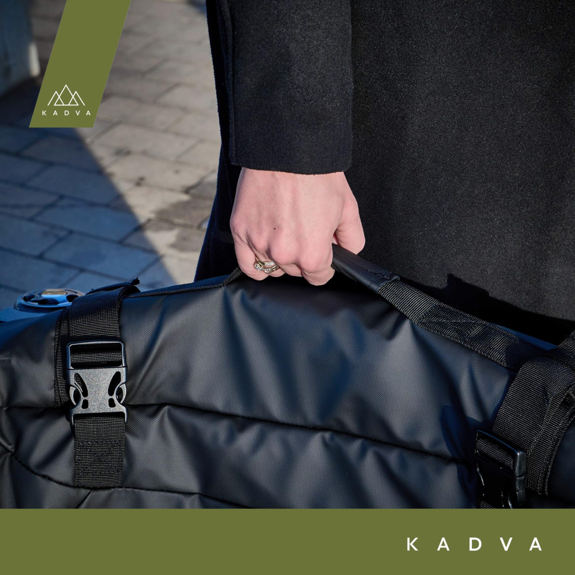 KADVA Lazio Walizka Podróżna na Kółkach I 102 litry Wygodny i Pojemny Bagaż I Miękka Skorupa z 2 Kółkami I Teleskopowy stelaż I Waga 3,7kg I Kolor Czarny