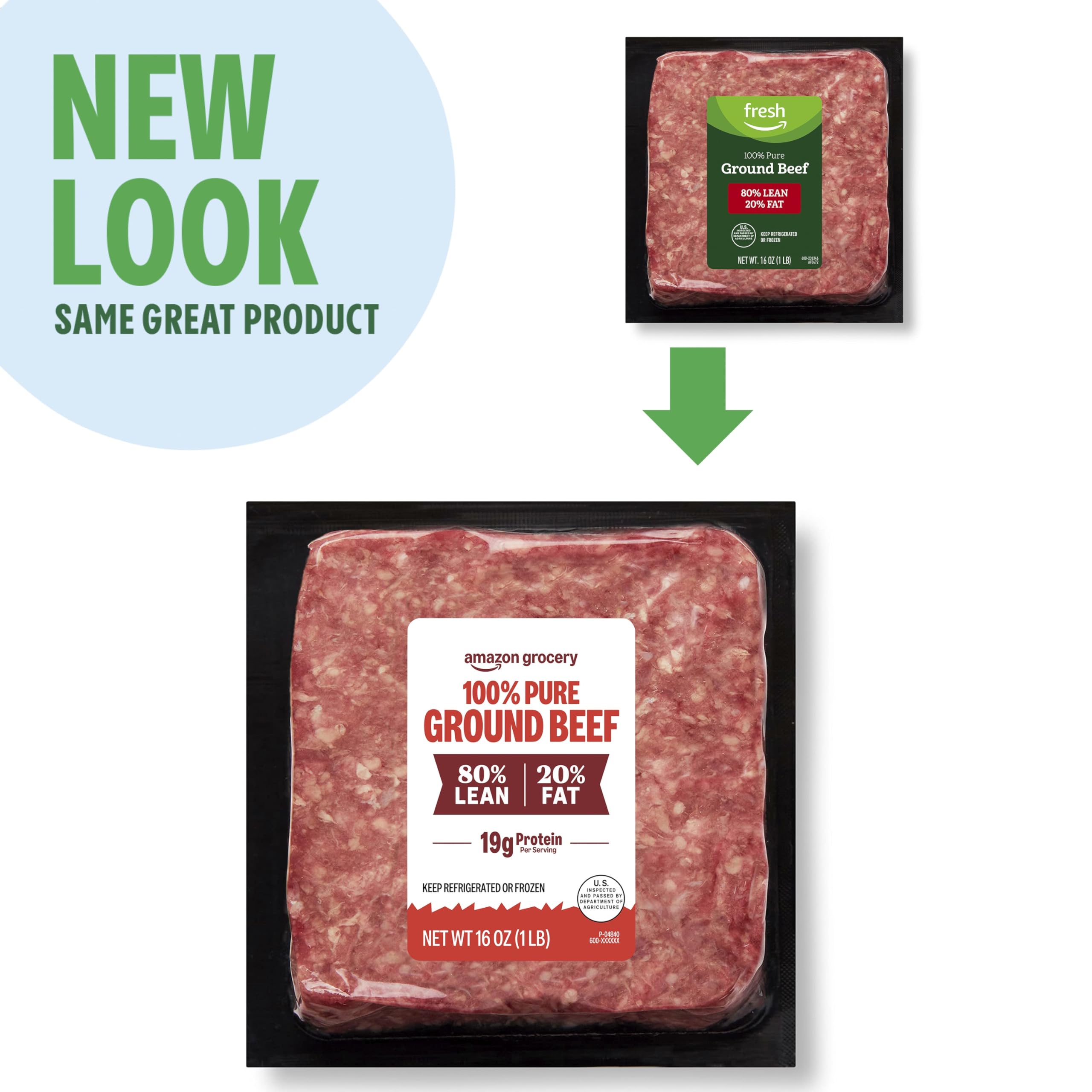 Amazon Grocery Ground Beef 80 Lean 20 Fat 1 lb Previously Fresh Brand Packaging May Vary — view 4