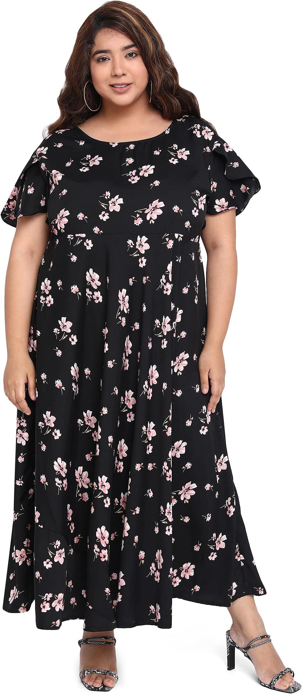Sponsored Ad - Women's Western & Fusion wear Crepe A-Line Maxi Dress - mdfoil