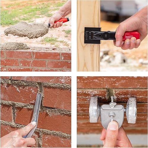 Miniatura 7 de Goldblatt Juego de herramientas manuales de mampostería de 12 piezas organizadas en bolsa de herramientas – Filadelfia/señalar/margen/tuck paleta,