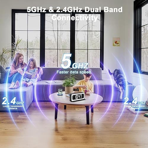 Miniatura 2 de Cámara de reloj inteligente 2K, 5G y 2.4G WiFi Nanny Cam Cámara inalámbrica para interiores, cámaras para seguridad del hogar, detección y alarma