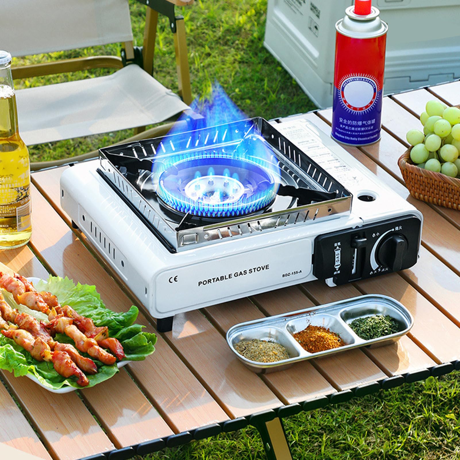 Réchaud portable camping chauffage rapide et résistant à la chaleur de | Brûleur Réchaud Camping Extérieur randonnée avec sac à dos, feu de camp, patio, cuisine