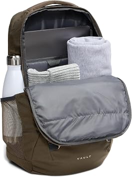 The North Face Vault Everyday Laptop Backpack, Dk Chestnut/Garnet, OSFA | Commuter Travel Bag, Water-Repellent Finish, Spacious Compartment