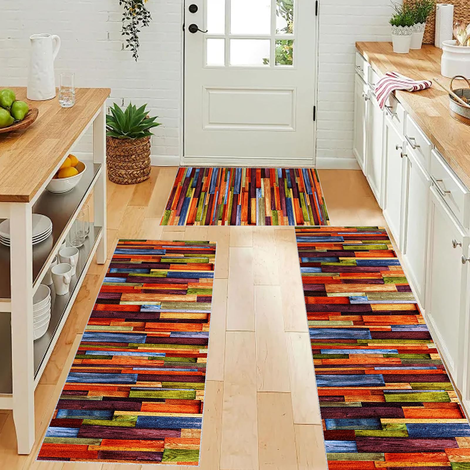 Alfombras de Pasillo Larga Alfombra Corredor Antideslizante Lavable Alfombra Cocina Alfombras de área Felpudo Alfombra Comedor Pasillo Entrada Lavanderia Salón Dormitorio Alfombrillas 70 x 500 cm