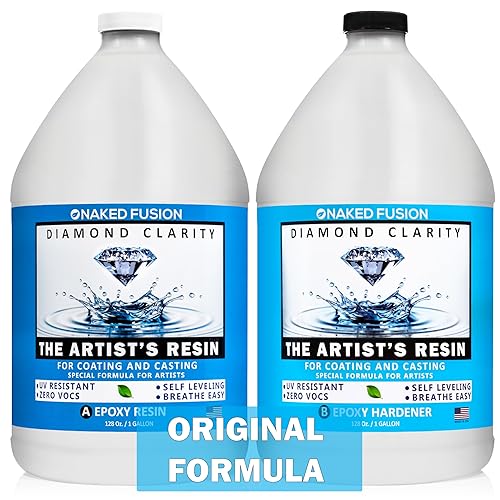 Miniatura 8 de -Resina de arte de resina epoxi- Claridad de diamante-Fórmula original- Resina del artista para recubrimiento, arte de resina, geodas, mesa, bar,