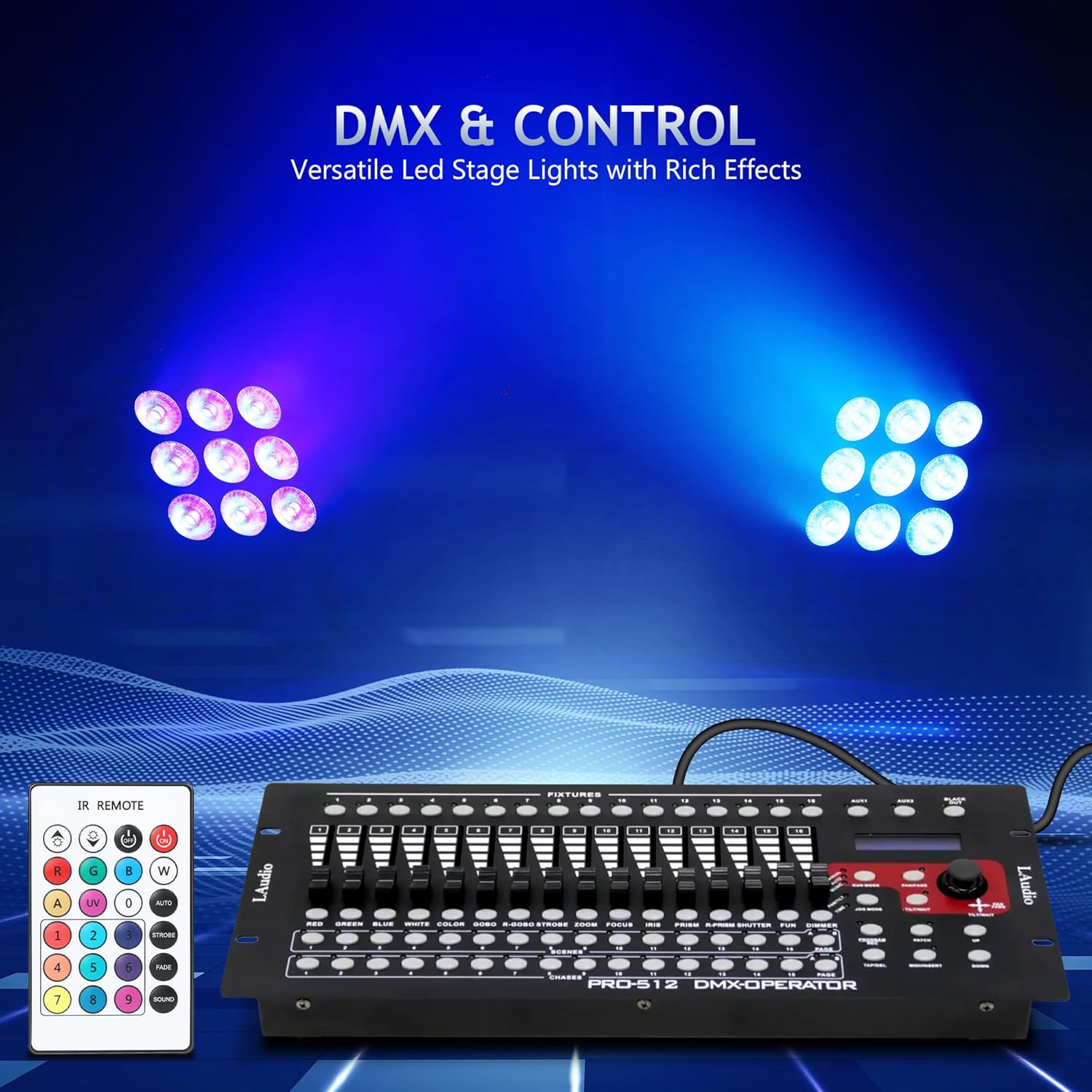 Rechargeable Led Stage Lights,54W RGBWA+UV 6IN1 Battery Powered Uplights with Wireless 2.4G App Control,DJ Par Can Lighting with Sound Activated & Remote Control for Weddings Parties