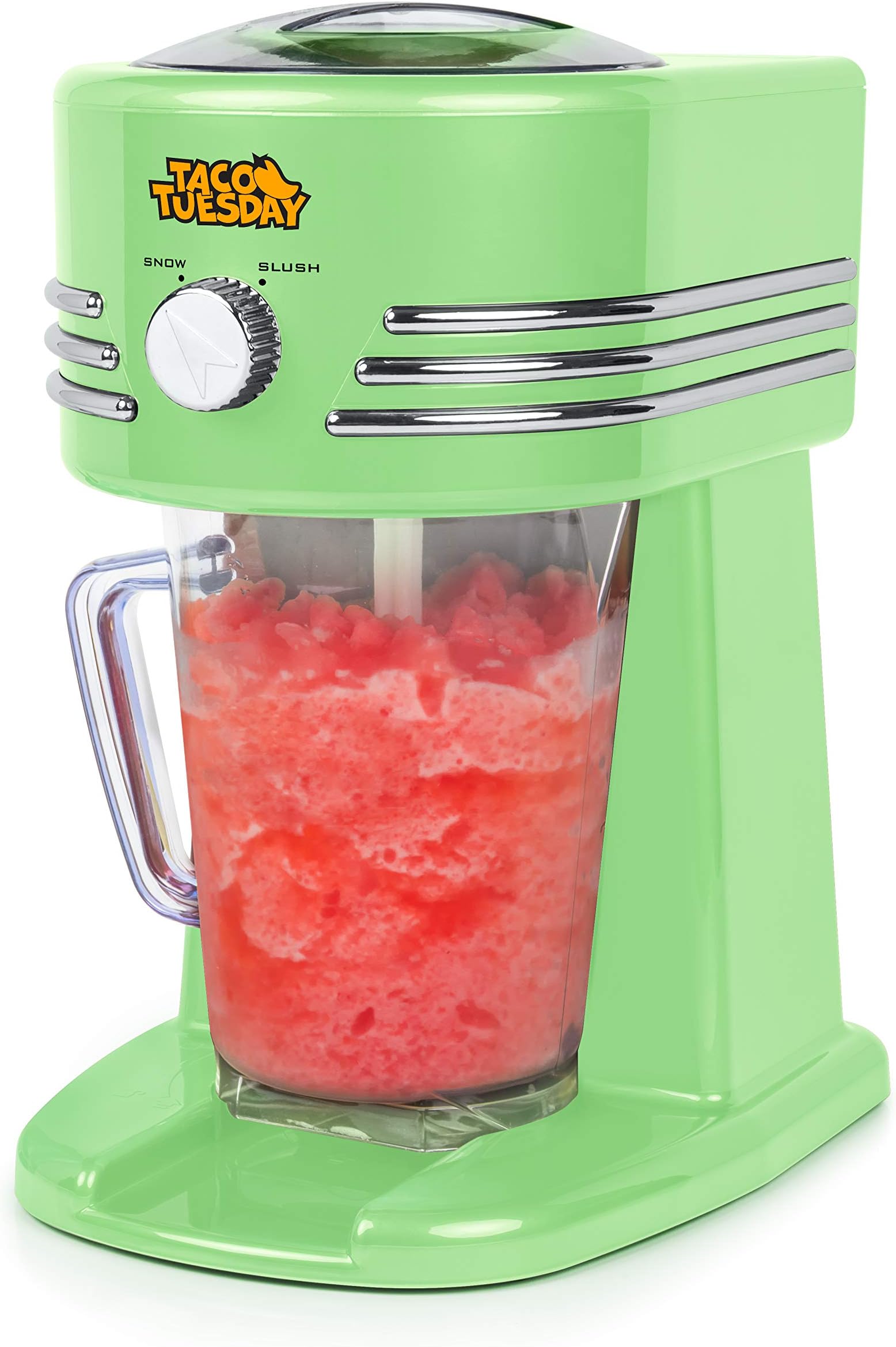 Nostalgia Taco Tuesday Frozen Beverage Station, 40-Oz. Capacity, Perfect For Slushies, Snow Cones, Margaritas, Daiquiris, Lime Green