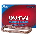 Alliance Rubber 26255 Advantage Rubber Bands Size #117A, 1 lb Box Contains Approx. 400 Bands (7" x 1/16", Natural Crepe),Beige – view 1