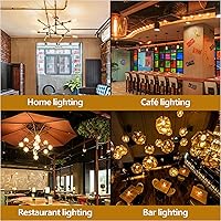 Vista 3 de Bombilla incandescente tubular transparente T10 de 25 W, bombilla T10, bombilla de escaparate de estilo vintage, lámpara de escaparate, regulable