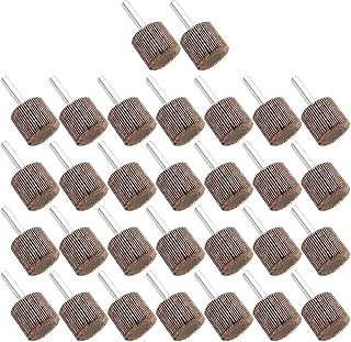 30 PCS Sandpaper Flap Wheel, Flap Wheel Sander for Drill 80 Grit Flap Sander Drill Aluminum Oxide Shank Mounted Flap Wheels for Removing Rust, Deburring, Grinding, Polishing（1 x 1 x 1/4 inch）
